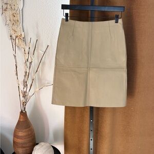 New Toteme paneled leather skirt in Rye size 32
